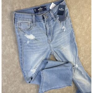 Hollister Jeans High Waist Flare Classic Stretch Light wash Women Sz‎ 00S 24W S